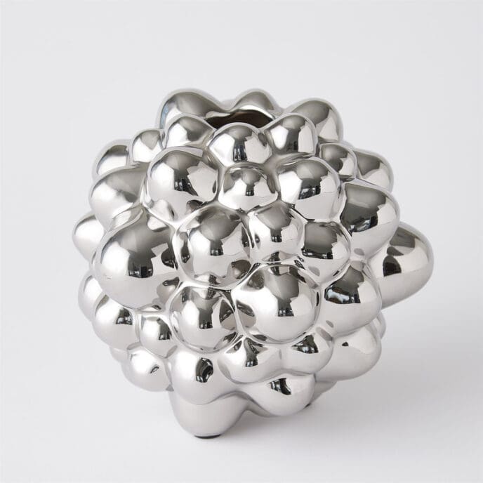 Bubble Vase - Bright Silver Large