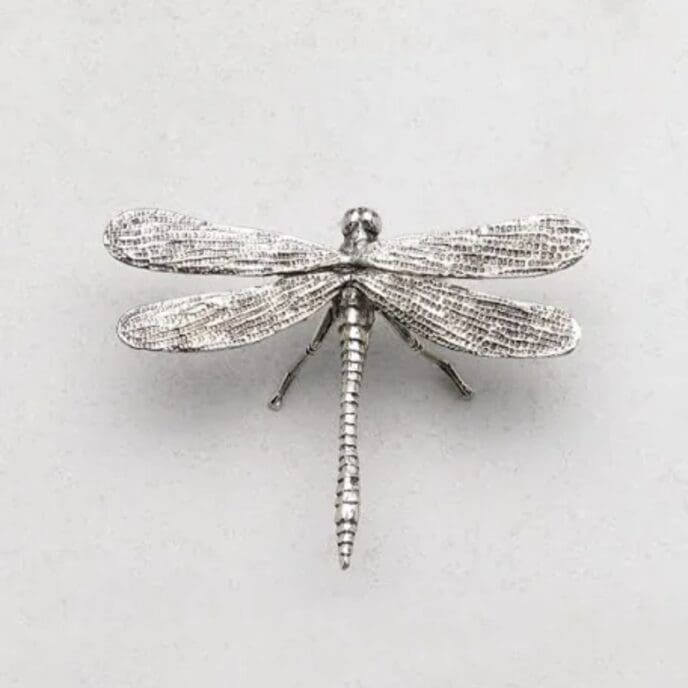 Decorative Antique Pewter Dragonfly