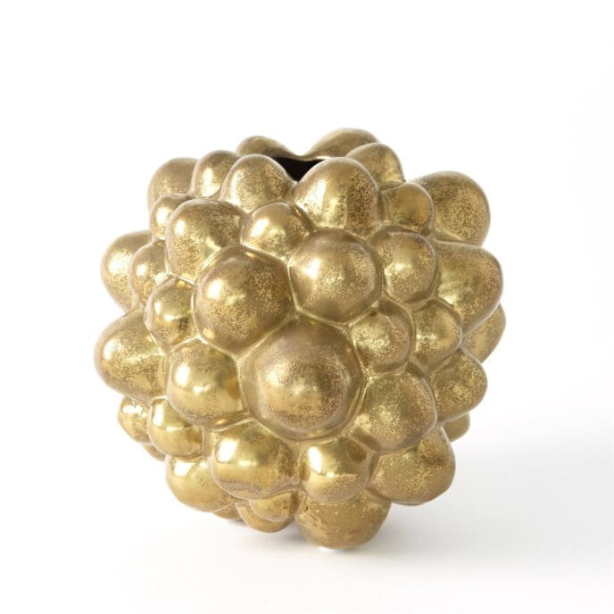 Bubble Vase - Matte Antique Gold - Small
