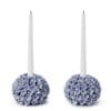 Set of 2 Hydrangea Flower Bud Vases / Taper Candle Holders - Two's Company - Image 4