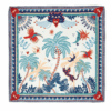 Ciao Amore Print Blue Medium Square Scarf Designed by Wild Paris - Recycled Polyester - Image 2