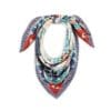 Ciao Amore Print Blue Medium Square Scarf Designed by Wild Paris - Recycled Polyester - Image 3