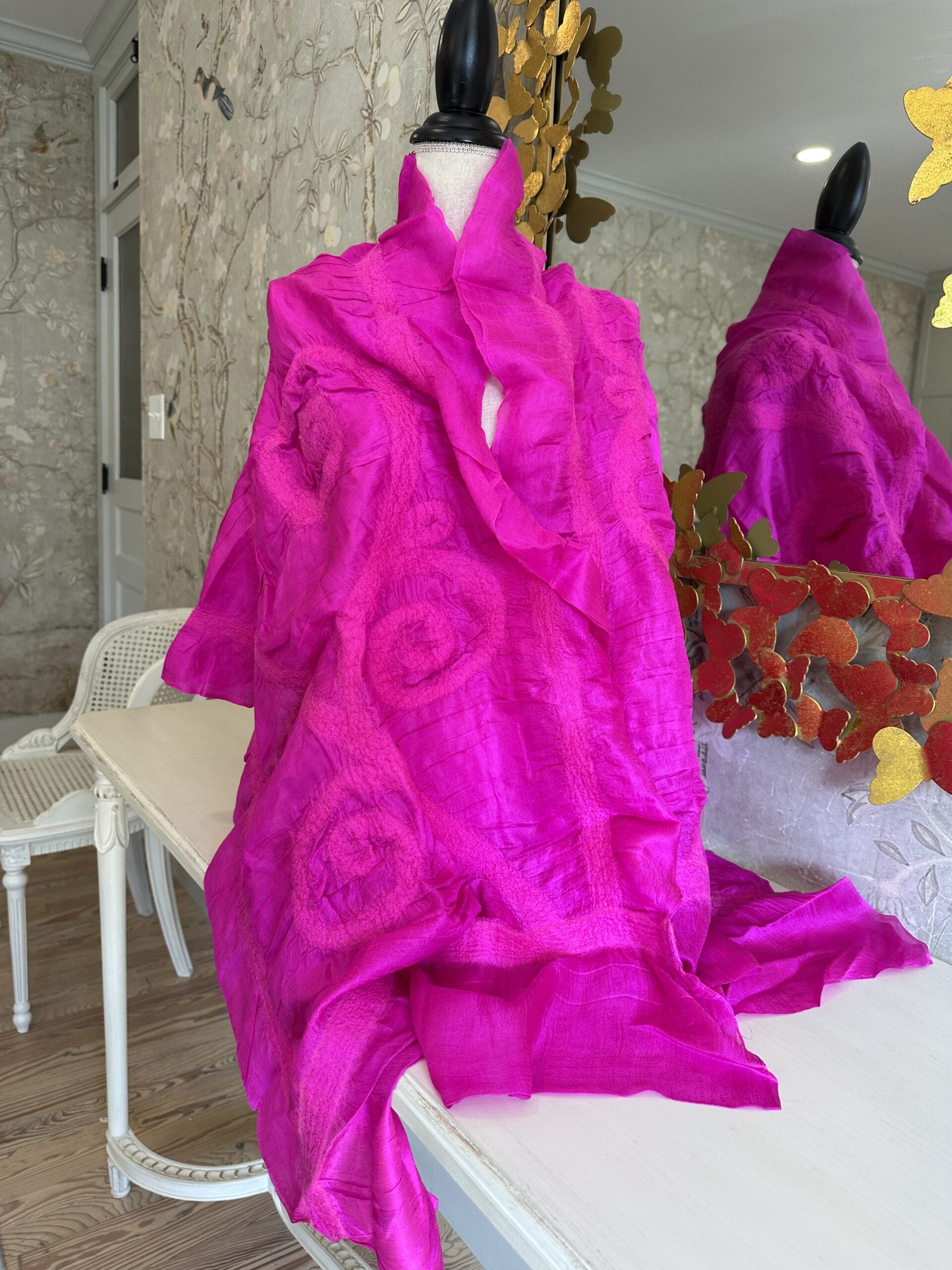 Gypsy Scarf – Handcrafted in Kyrgyzstan – Hot Pink