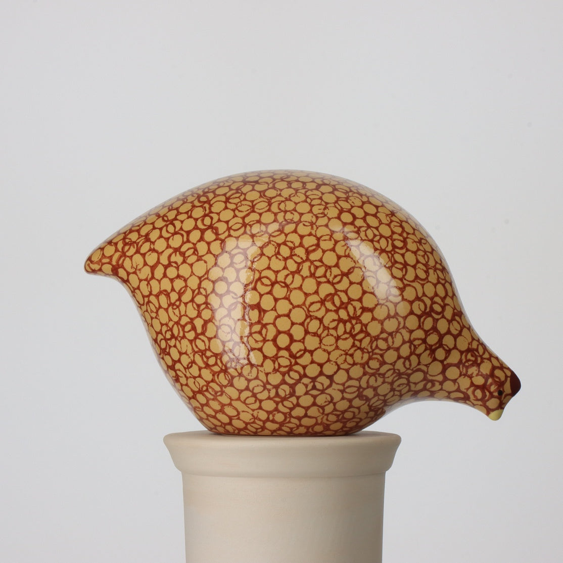 French Quail Yellow Spotted Red - Large