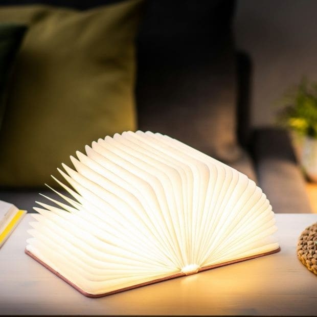 Smart Book Light BLUSH PINK (Linen Fabric) - Large