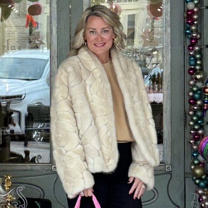 Palamino-Flower Mink: S-M - Mink Jacket