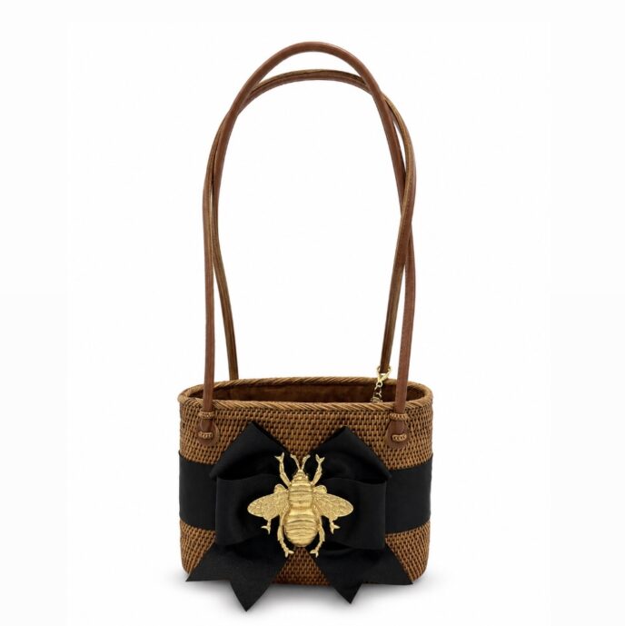 Handbag MOB- BLACK Fluffy Bow-XL Bee