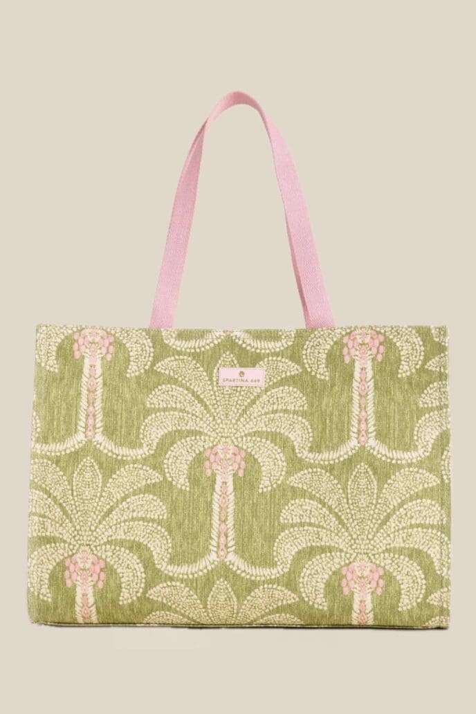 Spartina Market Tote Castillo Green Palms