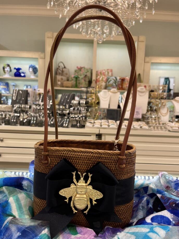 Handbag MOB- BLACK Fluffy Bow-XL Bee