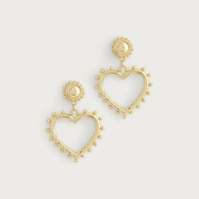 Anabel Aram Heart Drop Earrings