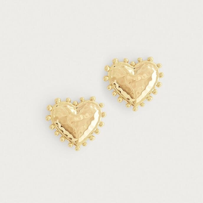 Anabel Aram Heart Stud Earrings