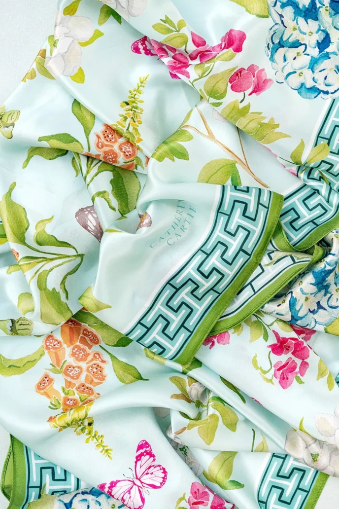 Catherine Cartie Botanical Silk Scarf