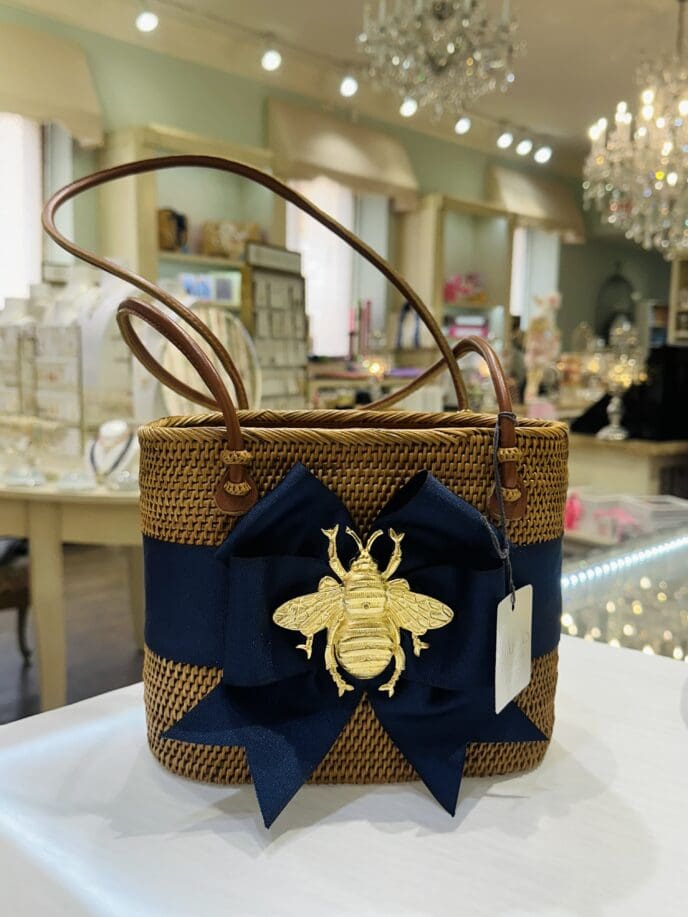 Handbag MOB-Navy Fluffy Bow-XL Bee