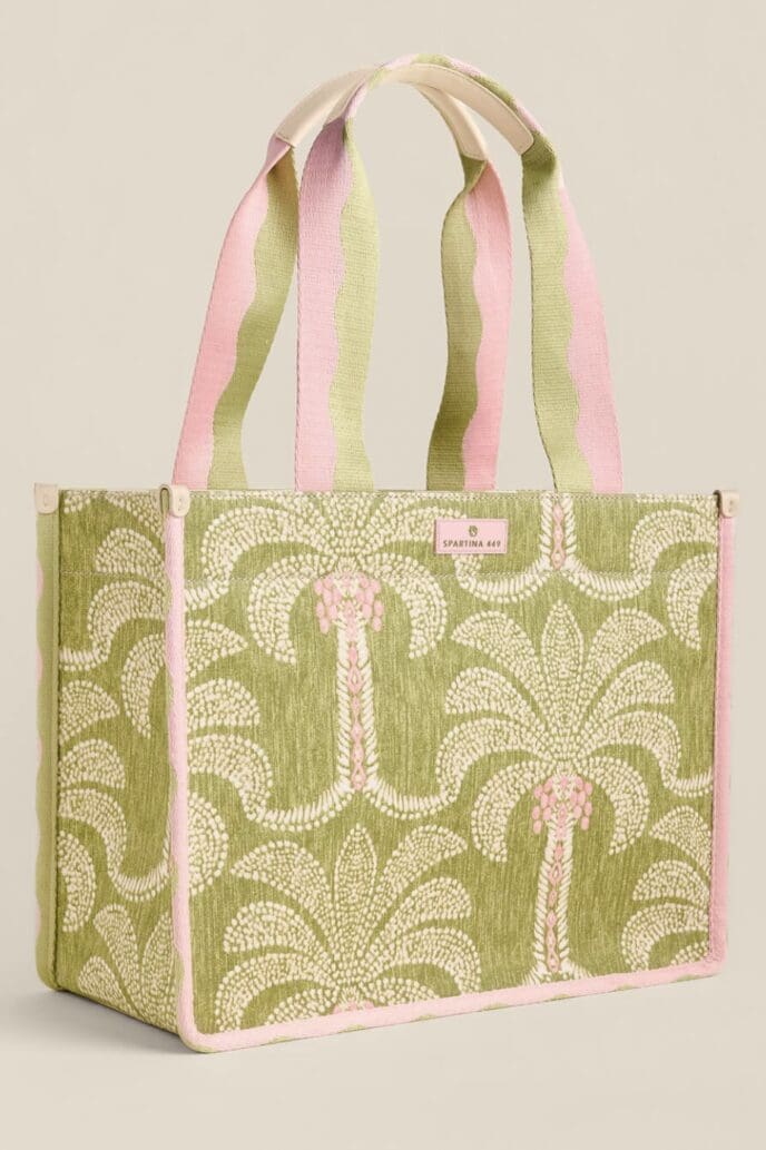 Spartina Trim Tote Castillo Green Palms