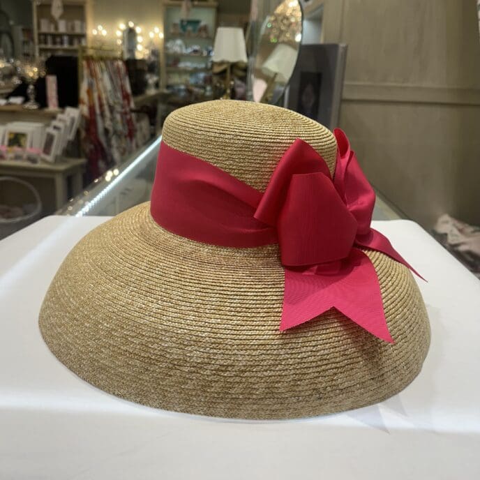 Beautiful Hat - Fluffy Bow -Hot Pink