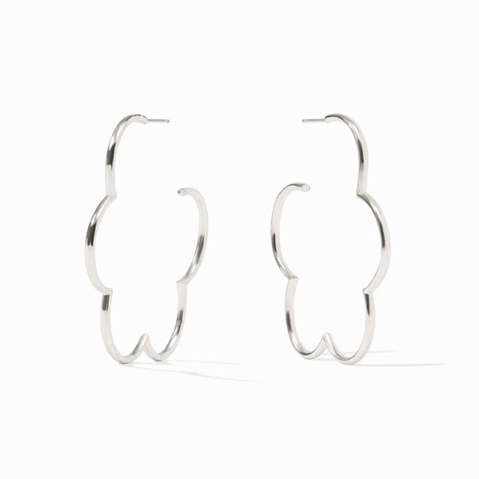 Julie Vos Gardenia Hoop Silver - Large