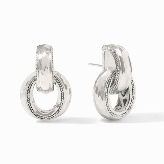 Julie Vos Cannes Doorknocker Earring-Silver