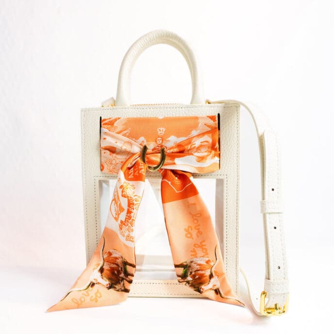 Mini Calista Clear (in Oyster) +  Austin Murals Twillionaire