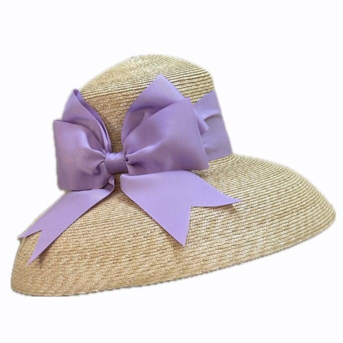 Beautiful Hat - Fluffy Bow - Orchid