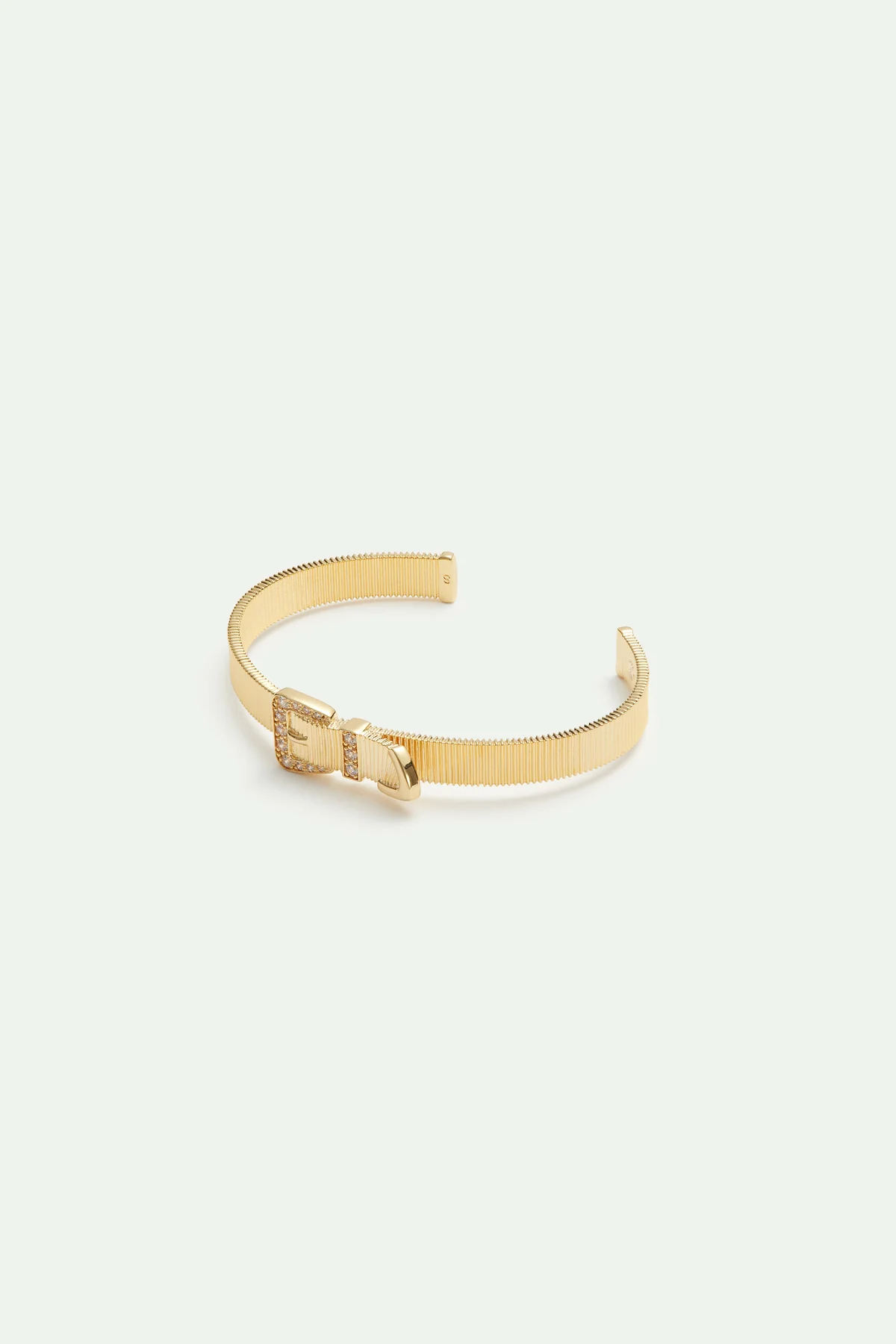 LES NÉRÉIDES Gold-Plated Brass Knotted Belt Cuff Bracelet - Image 2
