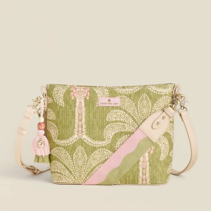 Spartina Febee Shoulder Crossbody Castillo Green Palms