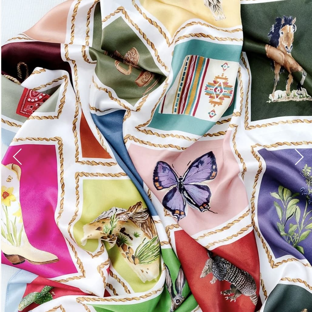 Catherine Cartie Out West Silk Scarf - Image 2