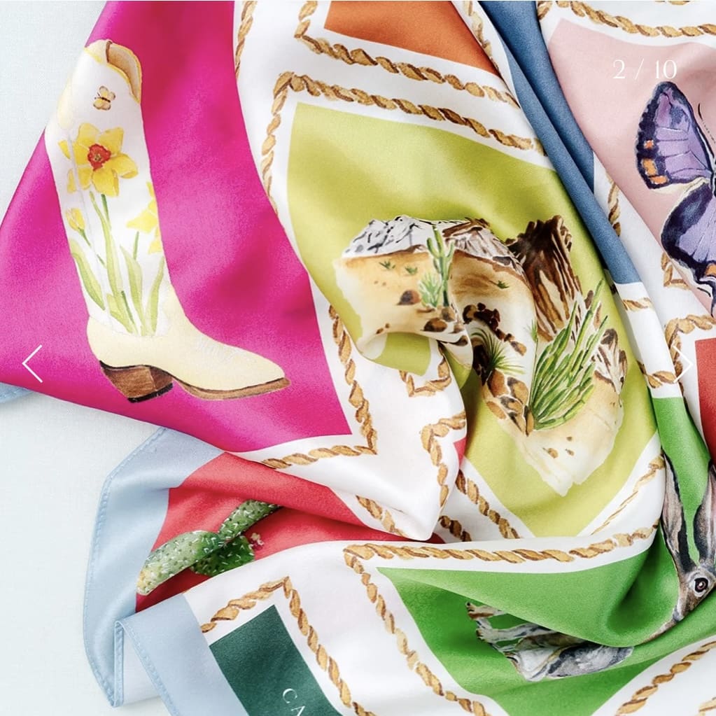 Catherine Cartie Out West Silk Scarf - Image 3