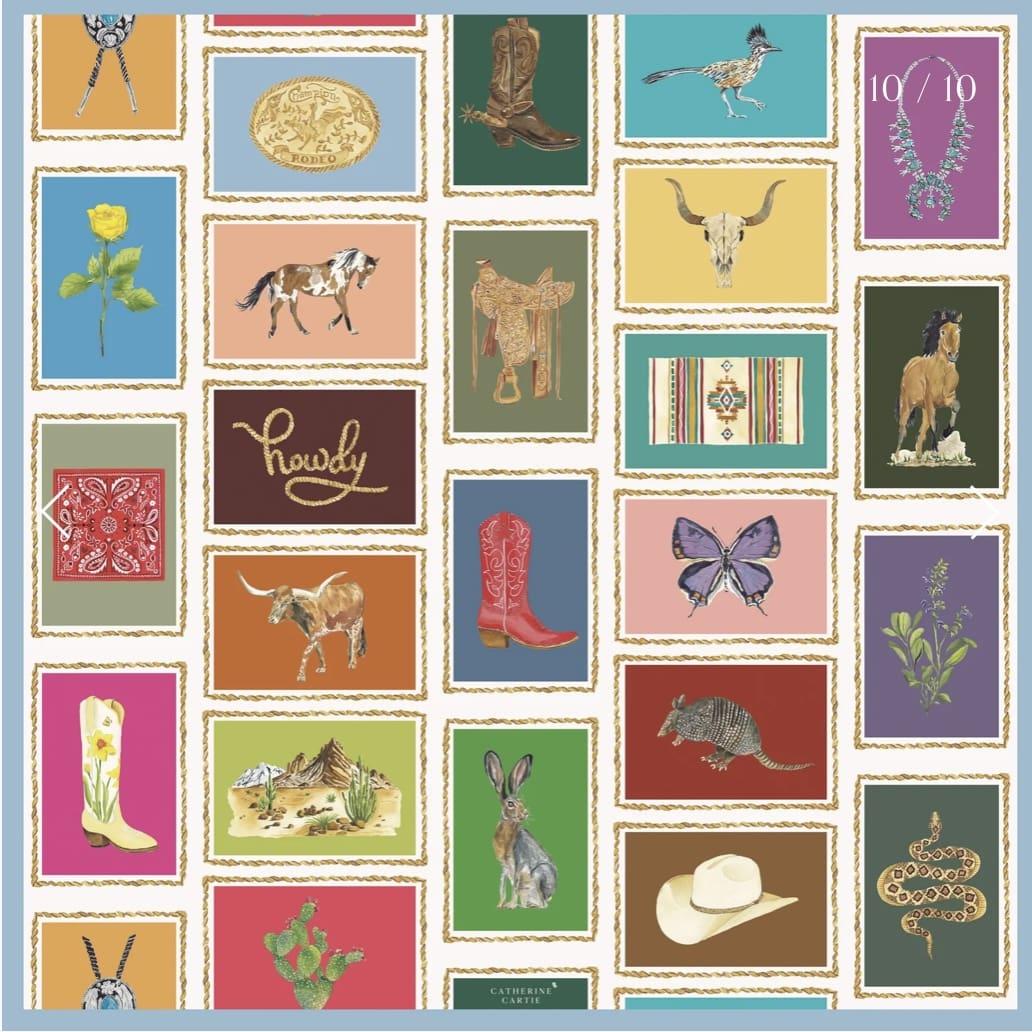 Catherine Cartie Out West Silk Scarf