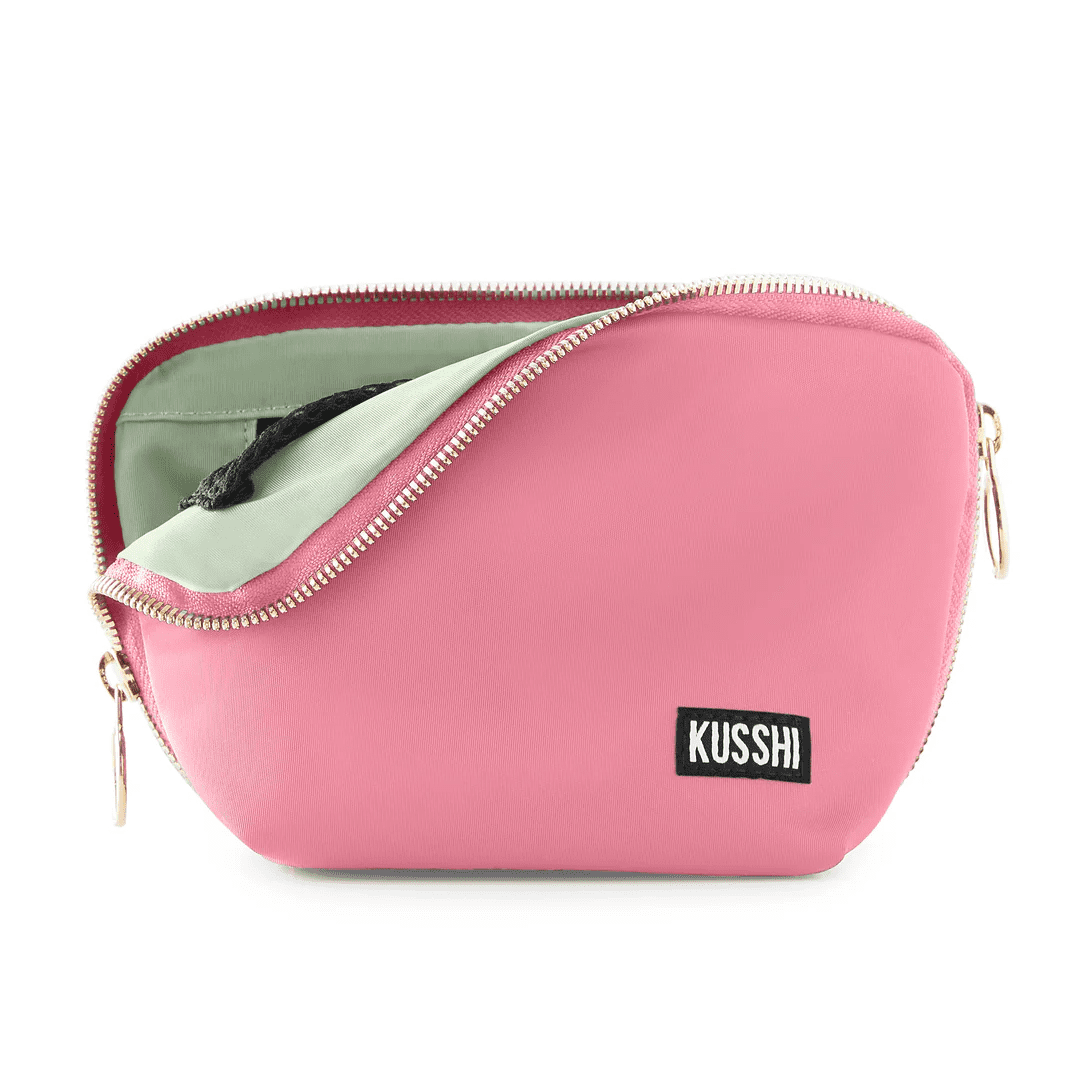 Kusshi Everyday Makeup Bag: Sweet Pea Pink/Pistachio