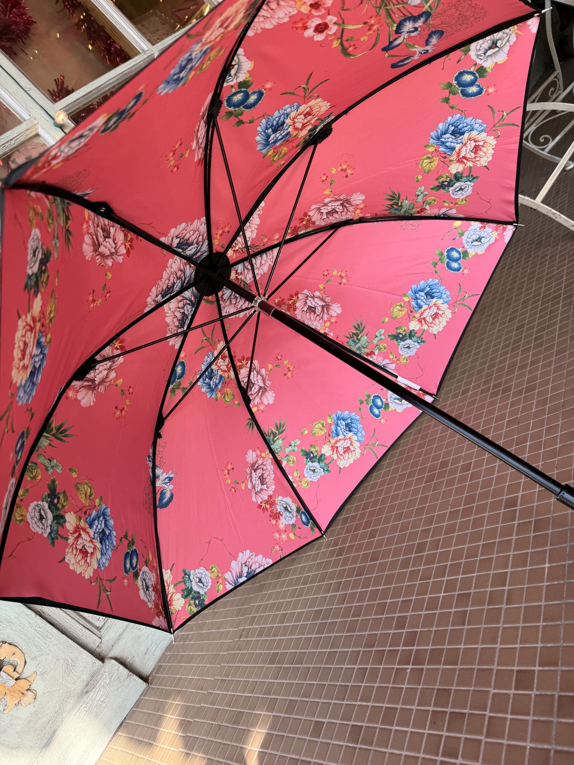 Guy de Jean - Umbrella - Mat Bois 60/8 noir double noir Poignee Courbe - Image 2