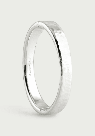 Anabel Aram Farrier Wide Hinged Bangle, Silver