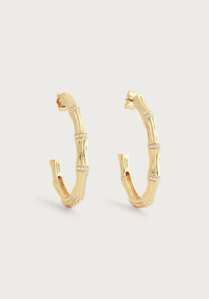 Anabel Aram Bamboo Single Hoop Earrings