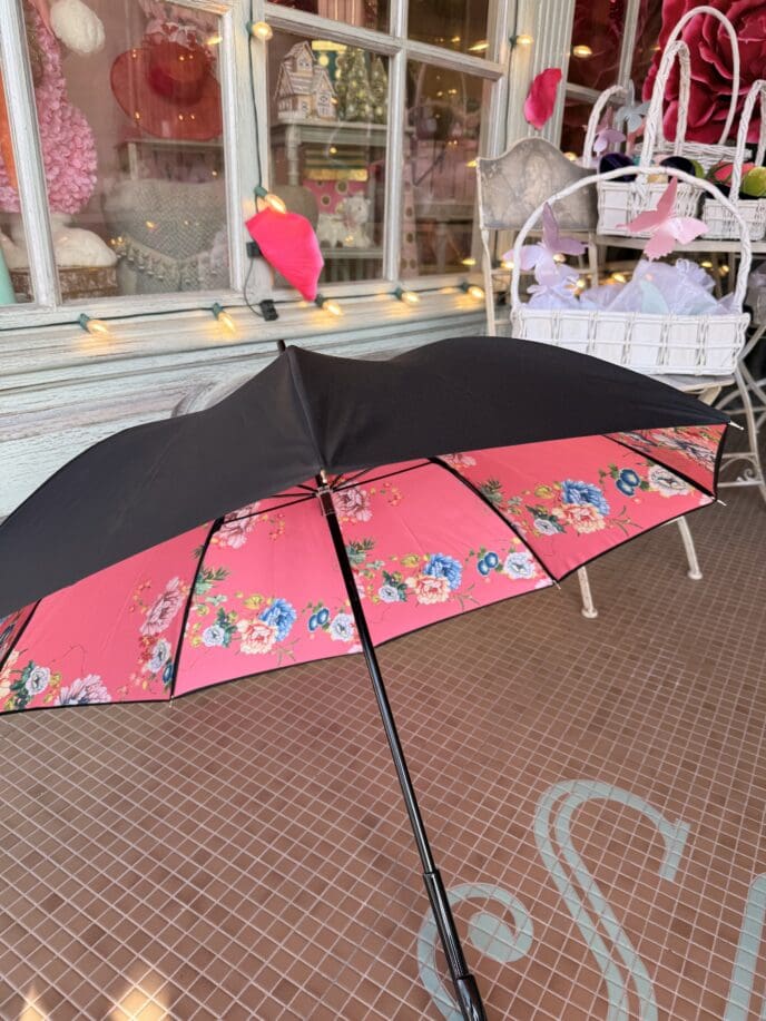 Guy de Jean - Umbrella - Mat Bois 60/8 noir double noir Poignee Courbe