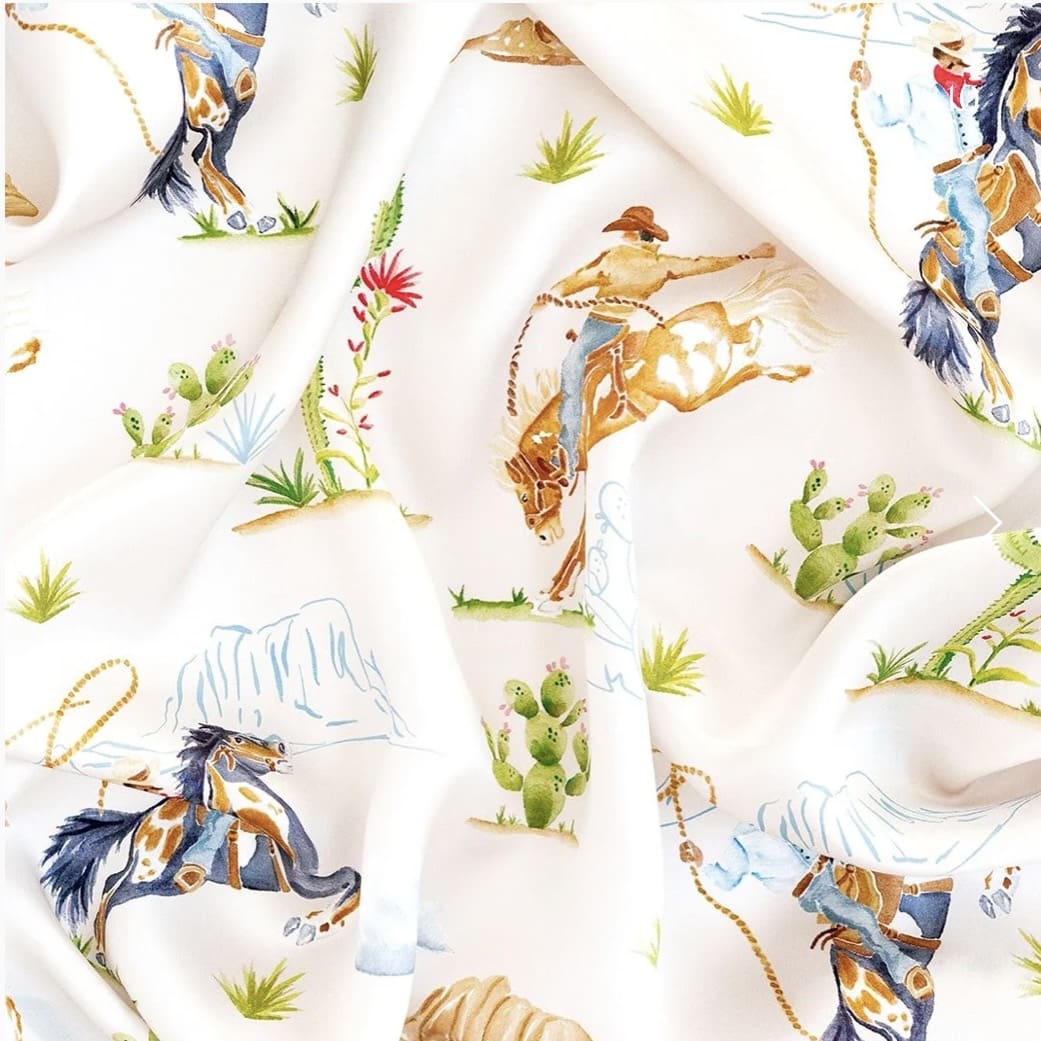 Catherine Cartie Rodeo Cowboy Silk Scarf - Image 4