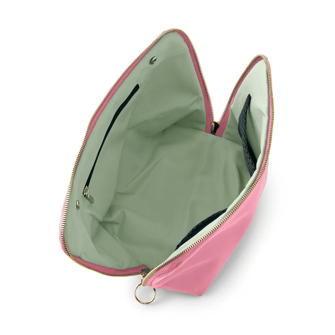 Kusshi Signature Makeup Bag: Sweet Pea Pink/Pistachio - Image 4