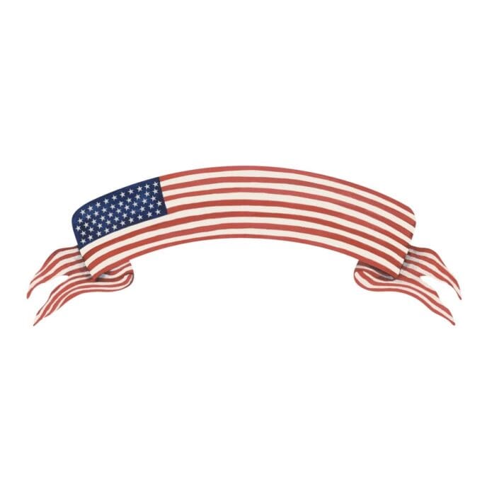 American Flag Banner Table Accent