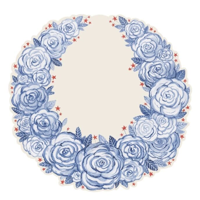Die-cut American Floral Wreath Placemat