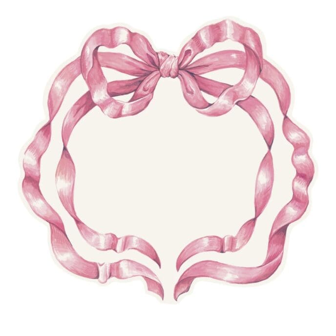 Die Cut Pink Bow Placemat