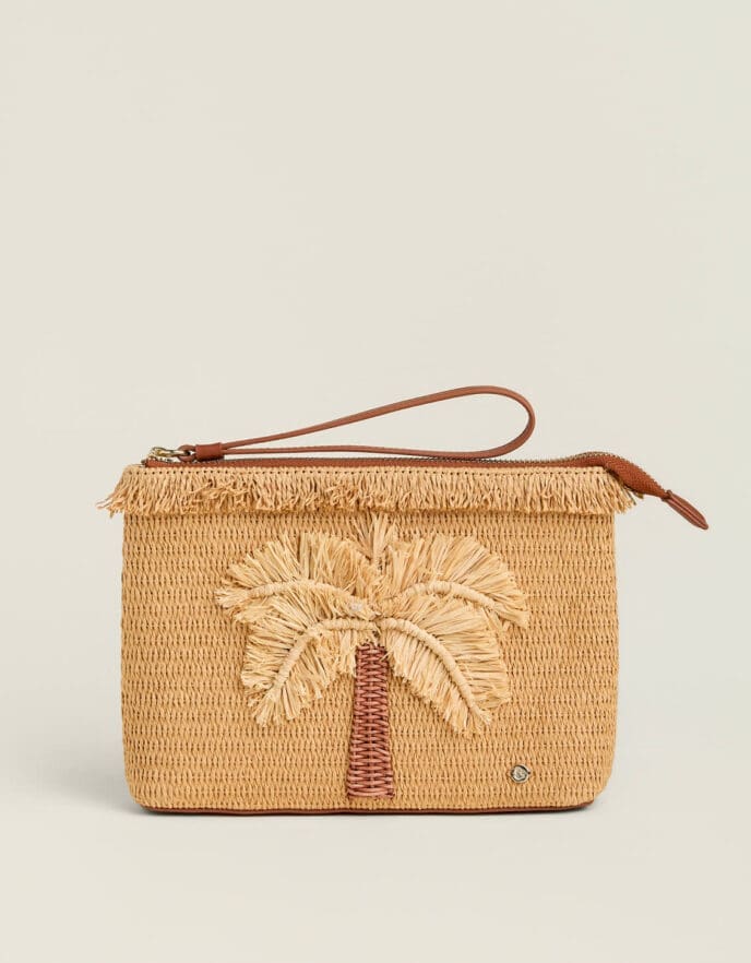 Spartina Straw Fringe Carina Wristlet Flagler Resort Palm