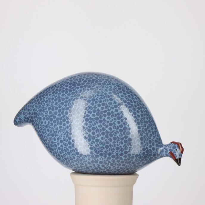 * French Guinea Hens - Electric Blue Spotted Lavender - Pecking