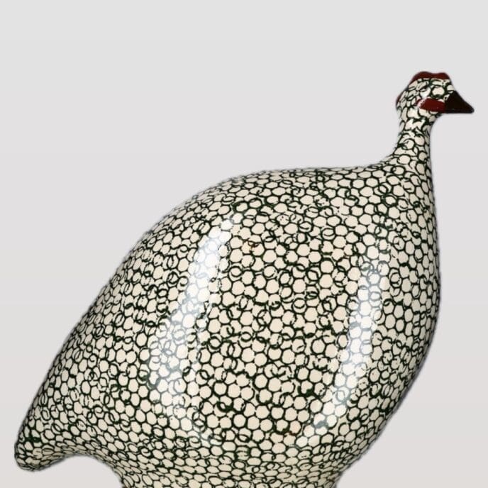 * French Guinea Fowl White Spotted Duck Green - Large