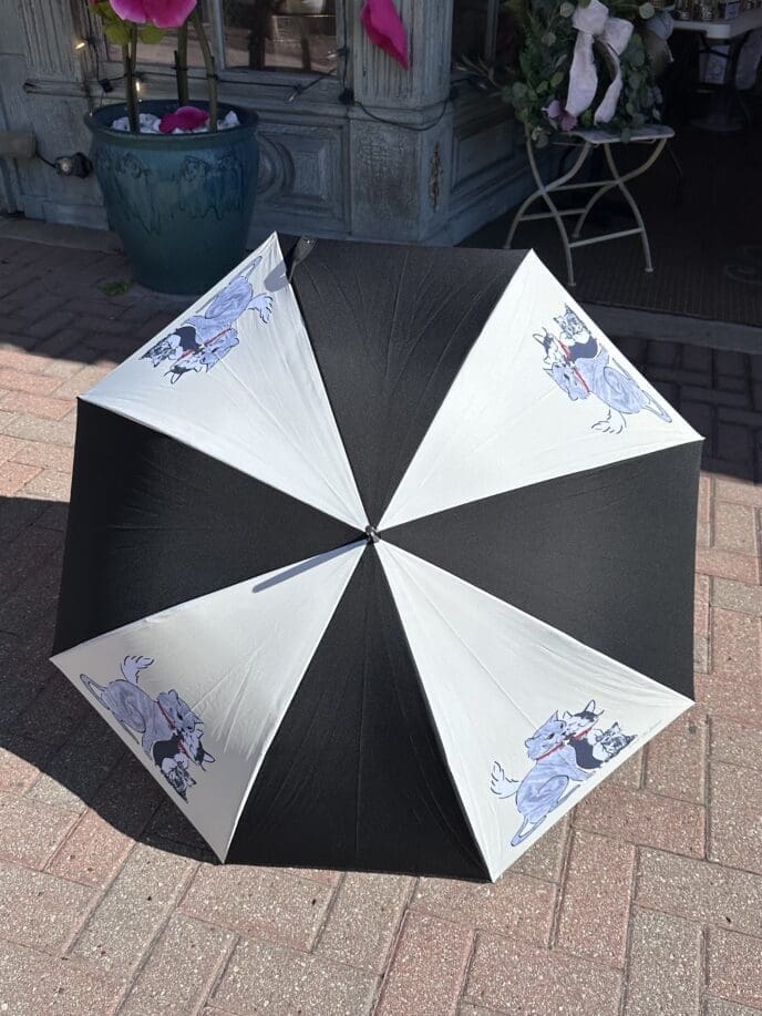 Guy de Jean - Cat Umbrella Tringle Auto 60/8 noir Poignee Courbe