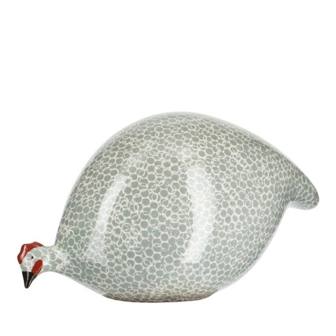 * French Guinea Hens - Polar Blue Spotted White - Pecking