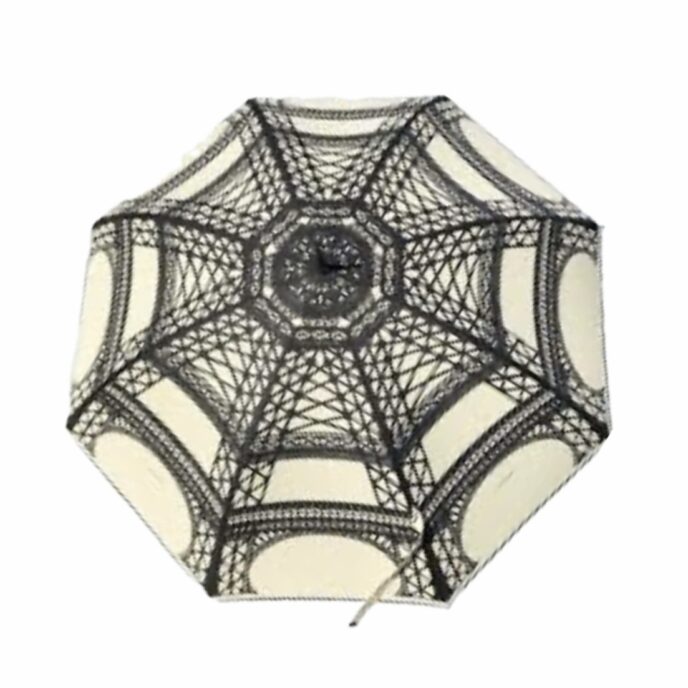 Guy de Jean - "Eiffel Tower" Ivory Umbrella