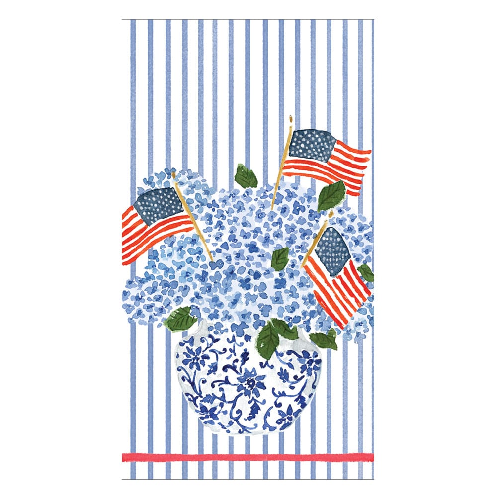 Flags/Hydrangeas Guest Towels by Caspari