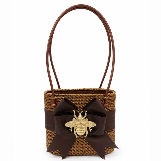 Handbag MOB- Chocolate Fluffy Bow-XL Bee