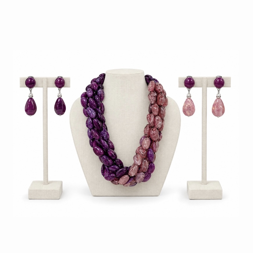 Angela Caputi Collection - 7 Strand Twisted Necklace Of Ovals
