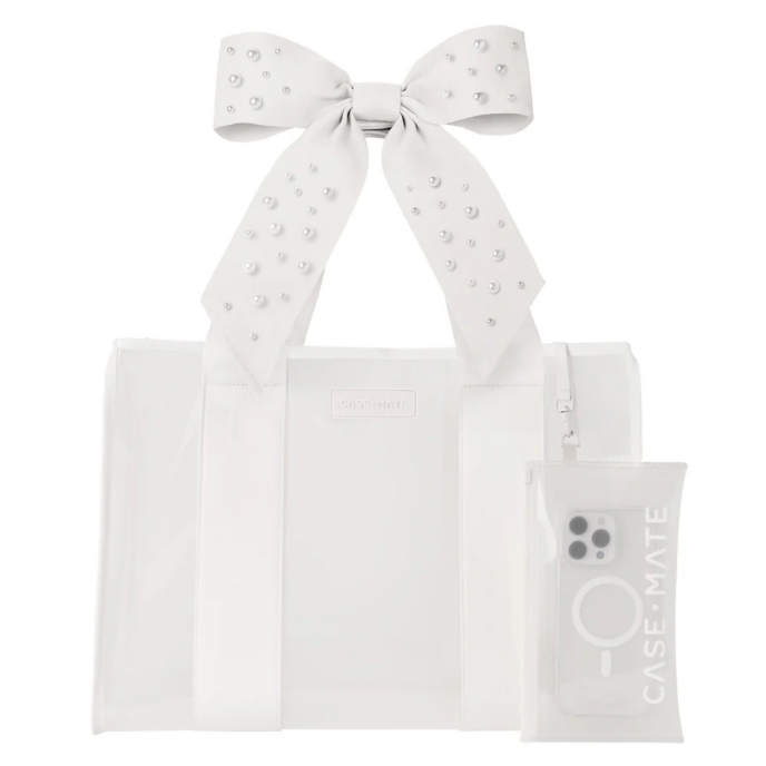 Case-Mate - Ivory Shine Bow Tote w/ Phone Pouch – OS