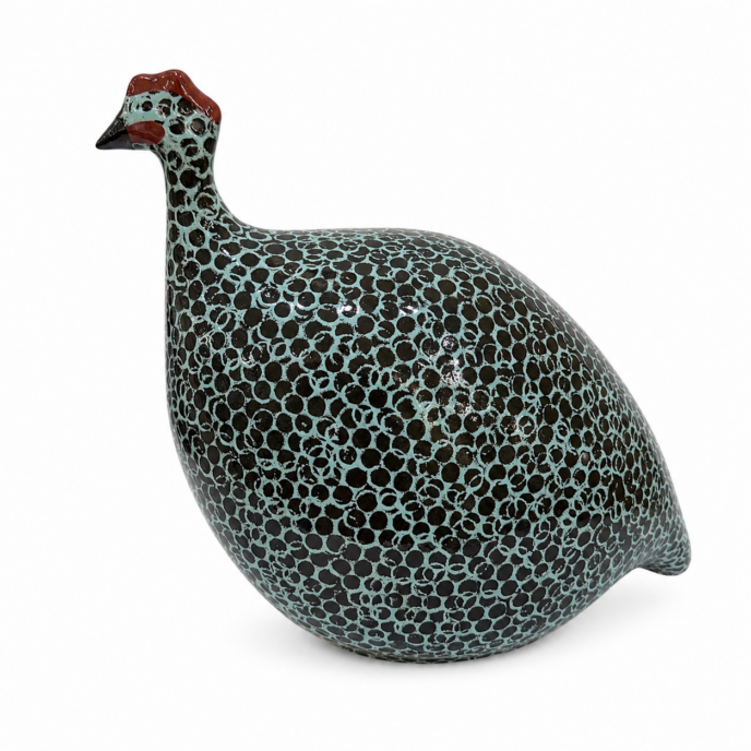 French Guinea Hens Black Spotted Turquoise - Large