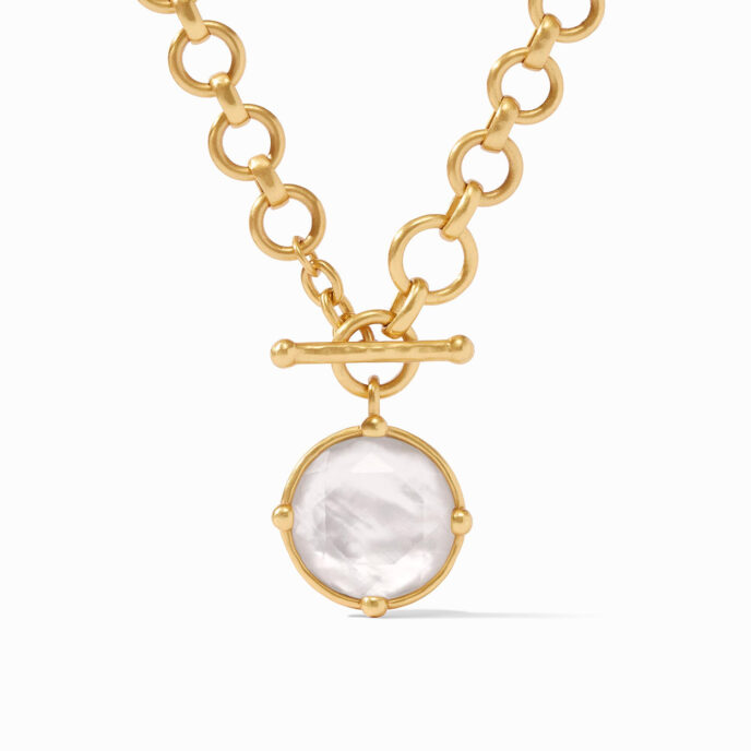 Julie Vos - Honeybee Demi Necklace-Iridescent Clear Crystal-OS